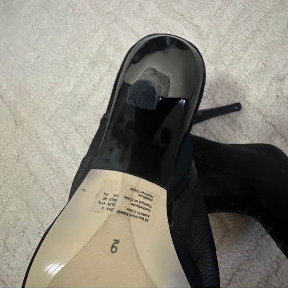 new black mesh lace up Sexy open toe heel shoes dressy 9 Event Pretty - Picture 7 of 8